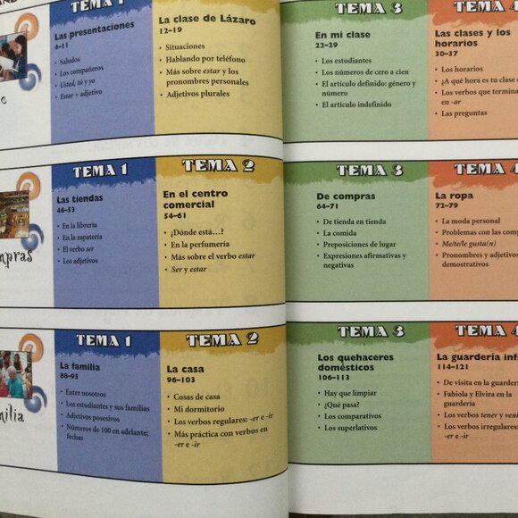 Spanish One Text Book HomeSchool Vocabulary List, Labeled Pictures Communication - Picture 10 of 15